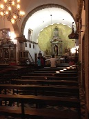 A lovely church with scallop effect on the wall
